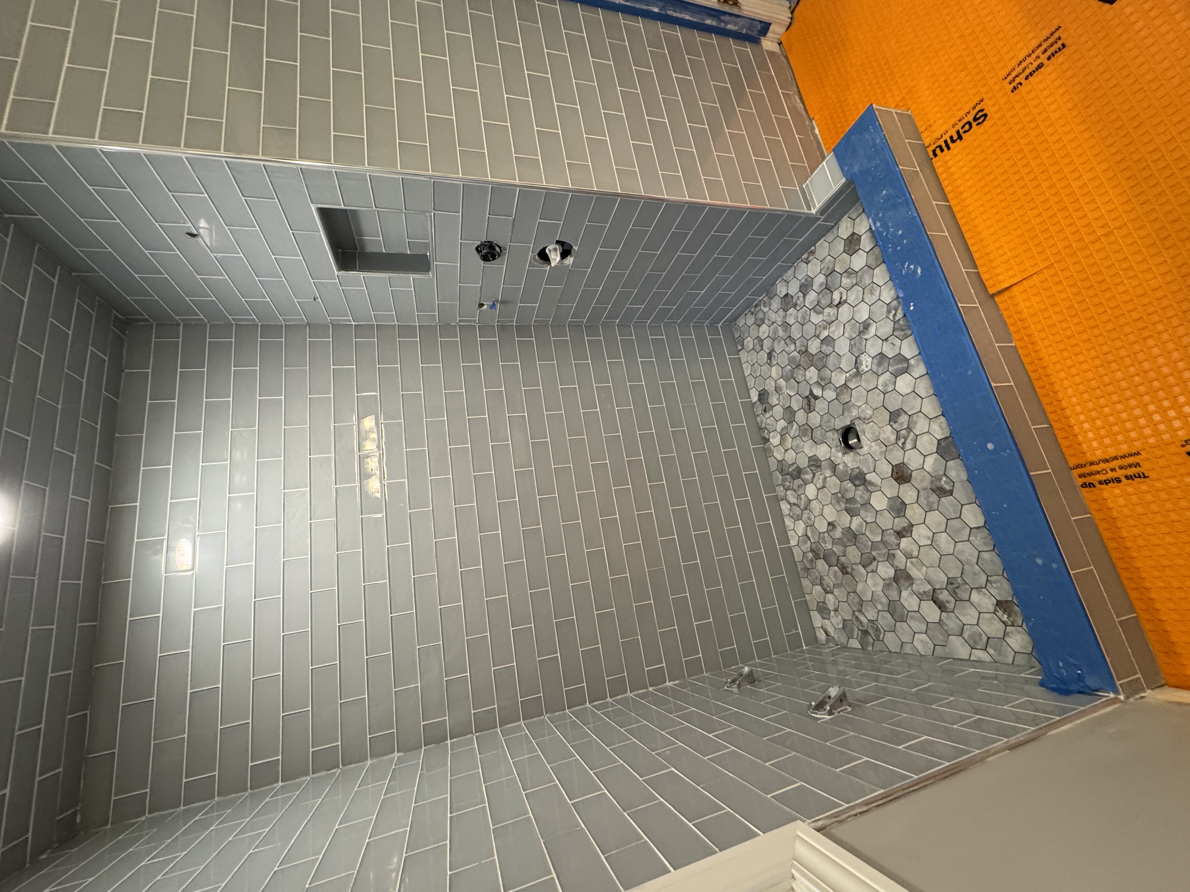 Outdoor kitchen with built-in grill