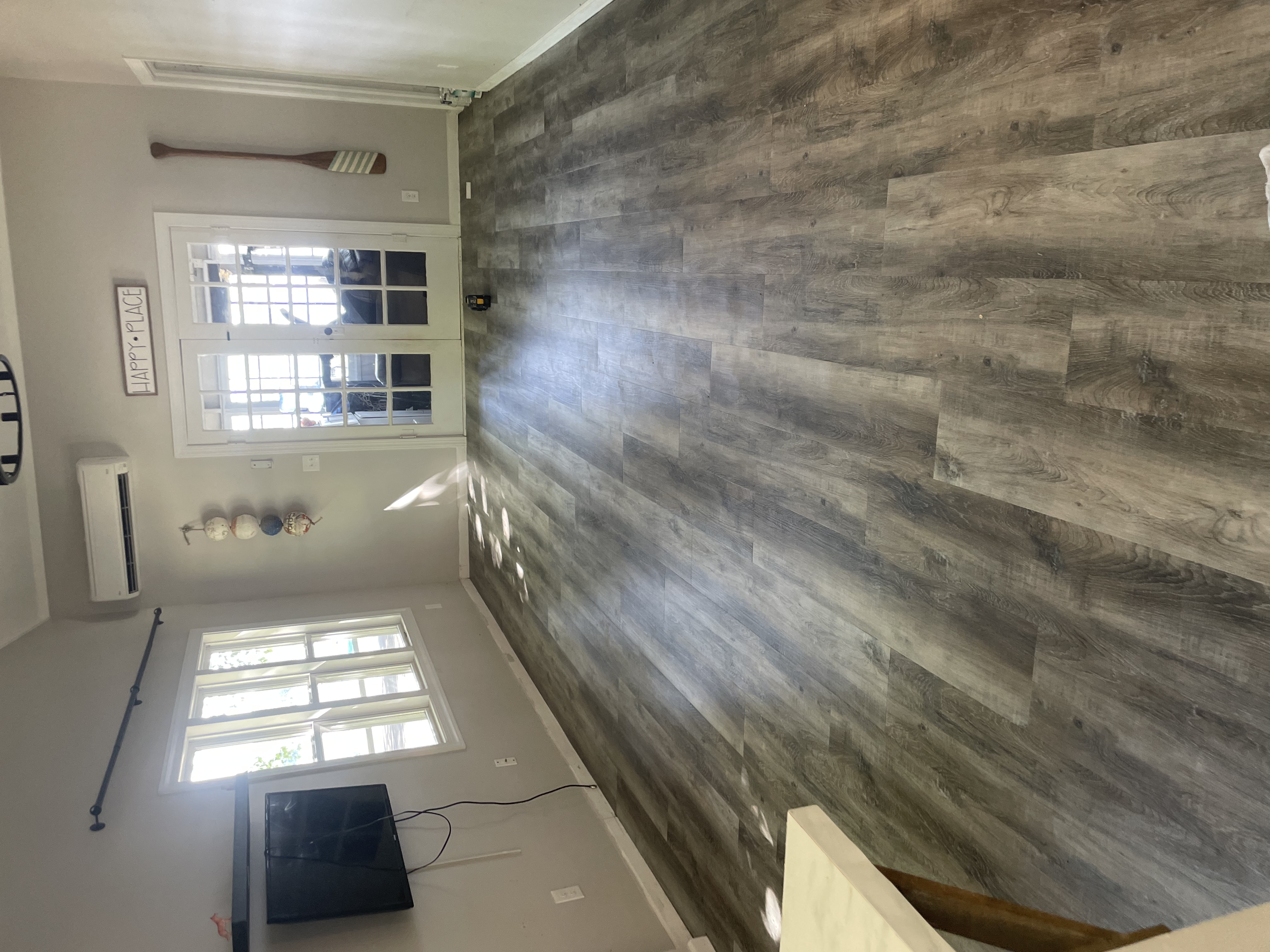 Interior accent wall installation