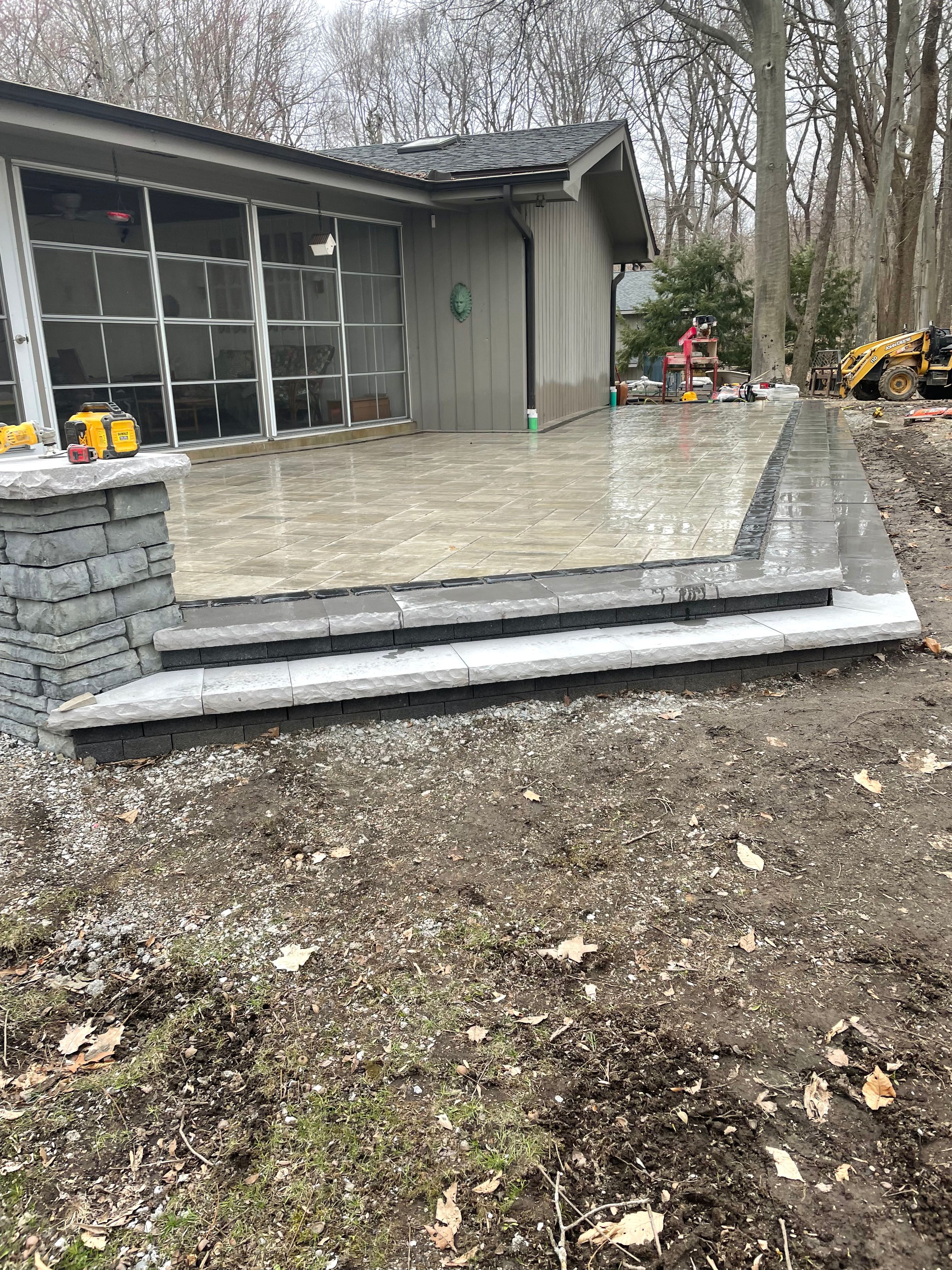 Large paver patio construction Zeiler Construction